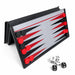 25×25cm Folding Magnetic Backgammon Board – Portable Travel Game