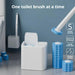 Disposable Toilet Brush Kit — Long Handle & Wall‑Mount Holder