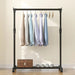Telescopic Heavy-Duty Metal Clothes Rack on Wheels — Adjustable Garment & Drying Rack