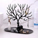 Reindeer Tree Jewellery Stand with Tray — PP Plastic Organiser (Black or White)
