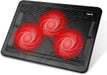 HV-F2056 Laptop Cooling Pad — Slim Stand with 3 Quiet Fans (Fits 12–17-inch)