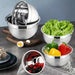 5-piece Stainless Steel Nesting Bowl Set with Sealing Lids — Mixing, Serving & Storage