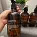 3‑Pack Amber Reusable Shampoo & Body Wash Dispensers with Printed Labels (500ml)