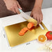 3pc Stainless Steel Gold Cutting Boards — Dishwasher-Safe with Non-Slip Design & Juice Groove