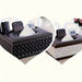 Faux Leather Tissue Box Cover with Remote Holder — Living Room & Desktop Organiser