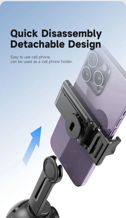 P03 360° Auto Face-Tracking AI Phone Gimbal — Desktop Tripod Holder for Vlog & Live