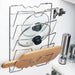 Five-Layer Wall-Mounted Pot Lid Rack — Iron Wire, Rust-Free, Silver