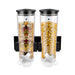 3L Wall‑Mounted Double Cereal Dispenser — Black with Measuring Cups