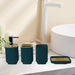 4-Piece Bathroom Accessory Set — Dispenser, Toothbrush Holder, Cup & Soap Tray