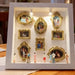 Mini Museum Silhouette Photo Box – DIY Memory Display Kit with Frames & Figurines