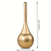 Long‑Handled Toilet Brush with Base Holder — Non‑Scratch Bathroom Brush, Gold or Silver
