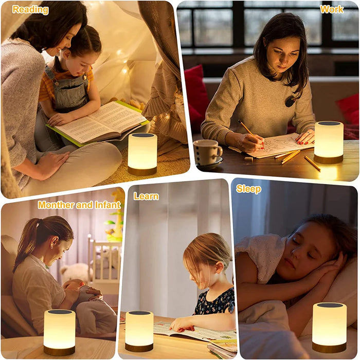 LED Touch Lamp - Bedside Table Lamp with RGB Light, Touch Sensor, and Portable Desk Lamp Feature - Perfect Bedroom Lighting Solution & Kids Gift Item