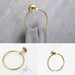 4-piece Stainless Steel Bathroom Set — Toilet Roll Holder, Towel Ring & 2 Hooks