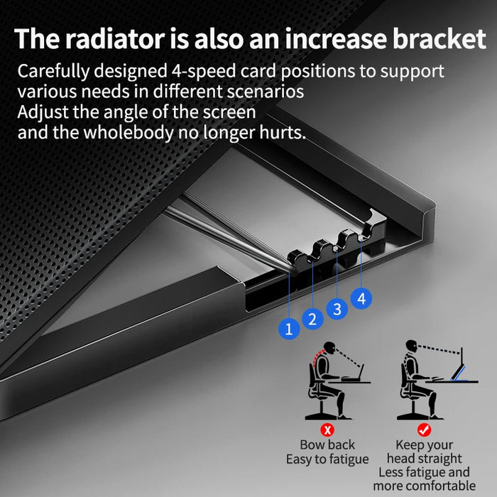 Q100 Laptop Cooling Pad — Twin Fans, LED Screen & Dual USB Ports