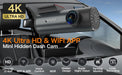 4K WiFi GPS Dash Cam — Mini Front DVR with 24‑Hour Parking Mode & G‑Sensor