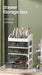 PP 5-Layer Drawer Makeup Storage Box – Multi-layer Cosmetic Organiser (White / Pink)