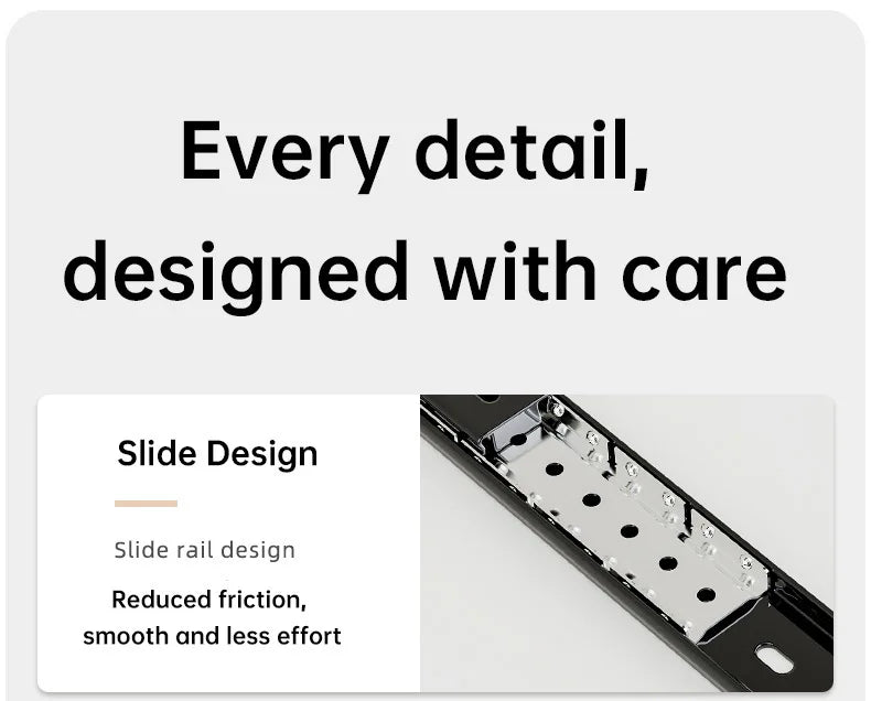 Metal Slide‑Rail Pull‑Out Cabinet Organiser with Self‑Adhesive Base