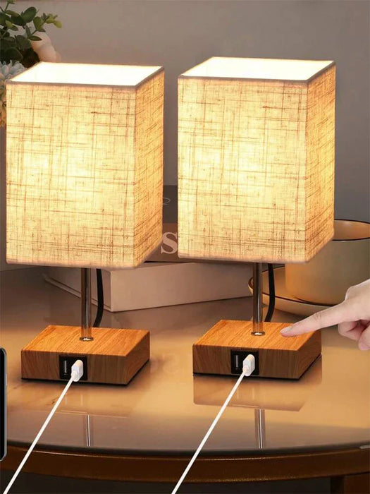 Candeeiro de Secretária LED por Candeeiros de Cabeceira - Candeeiro de Mesa com Dimerização por Toque com USB e porta Tipo C, Carregamento Rápido, Proteção para os Olhos - Luz de Leitura Ideal para Estudantes e Leitores de Longas Horas