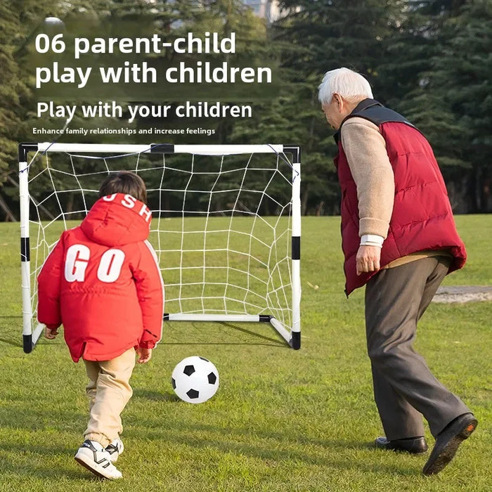 Portable Foldable Football Goal for Kids - Practice Net Frame