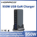 950W GaN USB‑C Multiport Charger — PD3.0/PPS, Fast Charging for Laptop & Phone