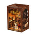 Twilight Library DIY Wooden Bookend Miniature Cottage with Touch LED