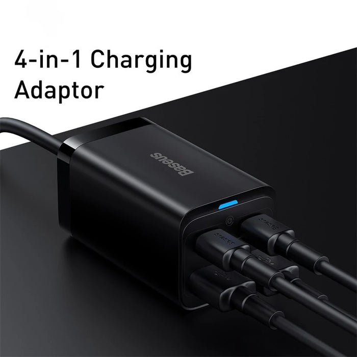 Baseus GaN3 100W/65W 4‑Port Desktop Charger — USB‑C & USB‑A, PD & Quick Charge