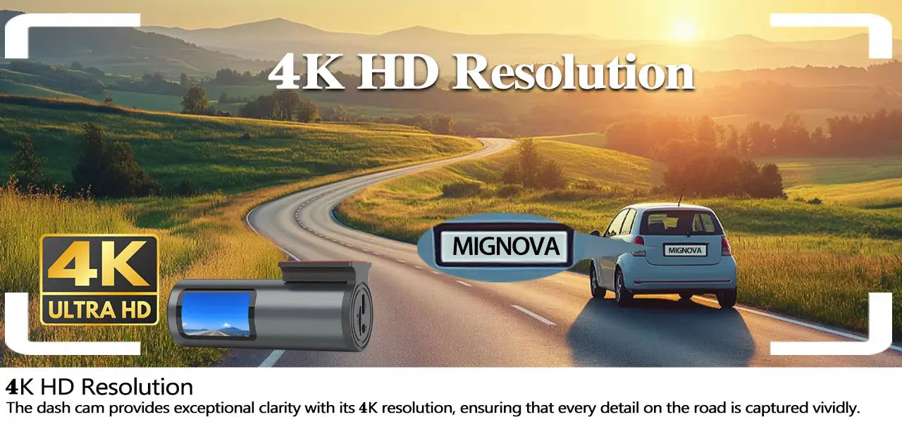4K WiFi GPS Dash Cam — Mini Front DVR with 24‑Hour Parking Mode & G‑Sensor