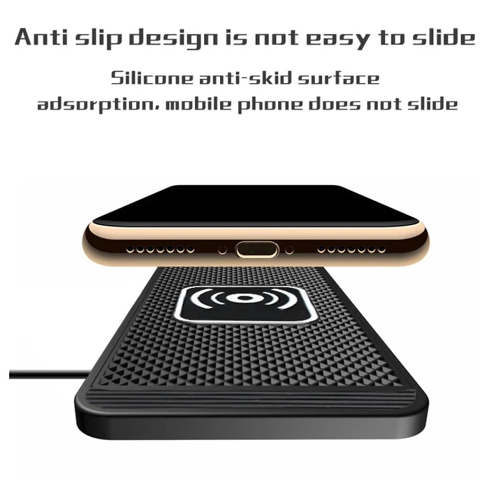 15W Wireless Car Charger Pad – Qi Fast Car Phone Charger for iPhone 11–15 & Android
