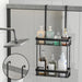 QH Dual-Tier Shower Caddy — Metal & Plastic Bathroom Shelf (Wall or Over-Door)
