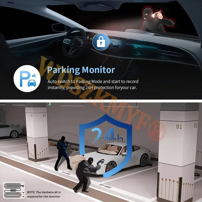 4‑Channel 1080p Wi‑Fi Dash Cam — Front, Rear, Left & Right with 24‑Hour Parking Monitor