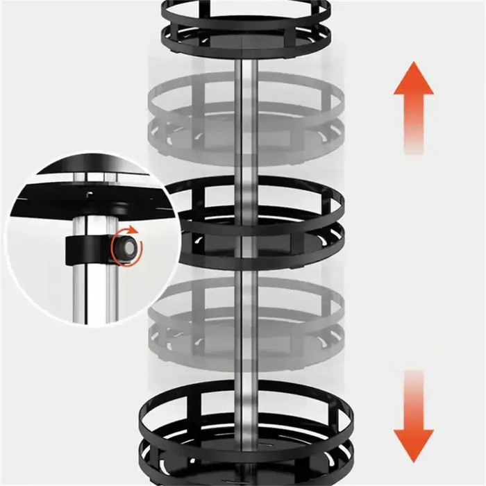 Rotating Kitchen Organiser — 360° Stainless Steel Turntable, 1/2/3-Tier (10-inch)