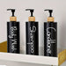 3-Pack Refillable Hand Pump Soap Dispensers – 500ml, Bamboo & Plastic
