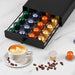 40‑Pod Nespresso Drawer Organiser – Coffee Capsule Storage Rack (Black)