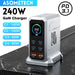 240W GaN Desktop Charger — 6‑Port (4×USB‑C, 2×USB‑A), 140W PD3.1 & PPS