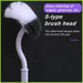S‑Shaped Wall‑Mounted Toilet Brush, Long Handle, Soft PP Bristles, 39×11cm