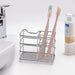 5-Slot Toothbrush Holder — Freestanding, Space-Saving, White