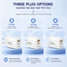 65W GaN Dual-Port USB Charger — USB-C & USB-A, EU/US Plug Options