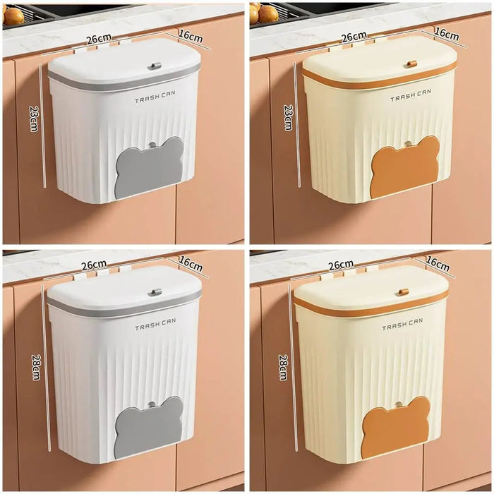 Cabinet Compost Bin with Lid — 6L or 10L, Wall‑Mount or Free‑Standing