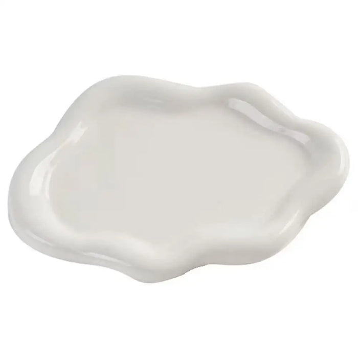 Cloud-Shaped Jewellery Tray – Plastic PP Organiser (19.5×13.5×1.5cm) – White or Silver