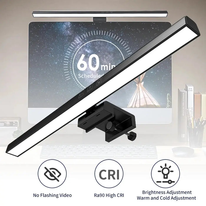 USB LED Monitor Light Bar — 33cm & 50cm, Dimmable with 3 Colour Temperatures, Touch Control