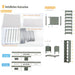 6/8-Tier Shoe Organiser — Metal Frame with Fabric Shelves, Space-Saving Rack
