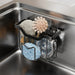 Sponge Holder for Kitchen Sink — Stainless Steel Sink Caddy with Adhesive Hook