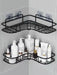 No-drill Wall-mounted Triangle Bathroom Shelf — Single Tier Metal Shower Caddy