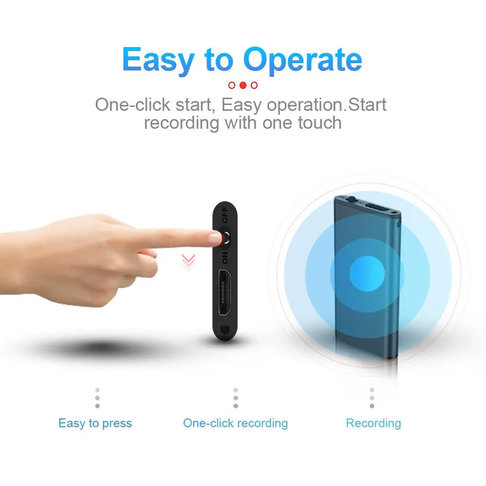 Q1 Ultra‑Thin Mini Voice Recorder – Sound‑Activated WAV/MP3, 4–32GB