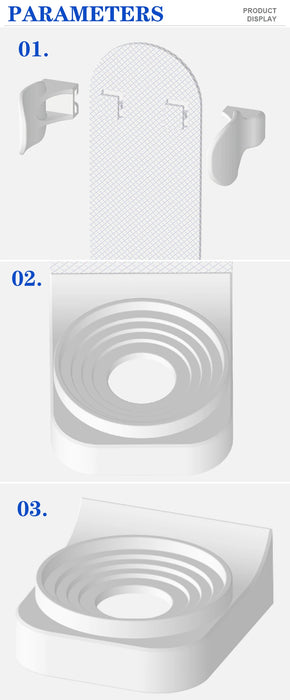 Adjustable Electric Toothbrush Holder – Silicone Non‑Slip Wall Mount (Fits 18–35mm)