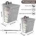 Foldable Adhesive Wall Laundry Hamper – Punch-Free Mesh Basket