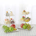 3-Tier White Cupcake & Cake Stand – Plastic Dessert Display Tower
