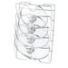 Five-Layer Wall-Mounted Pot Lid Rack — Iron Wire, Rust-Free, Silver