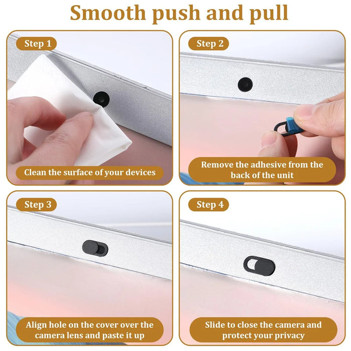 Webcam Cover Slider — Pack of 5 or 10 Privacy Shutters for Laptops, Tablets & Phones