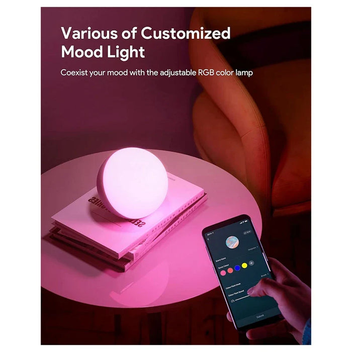 Candeeiro de Mesa Inteligente Regulável - Candeeiro de Secretária - Controlado por App/voz, LED RGB, Mudança de Cor, Candeeiro Tátil com Ficha UK - Ideal para Casas Inteligentes Modernas e Entusiastas de Tecnologia
